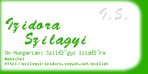 izidora szilagyi business card